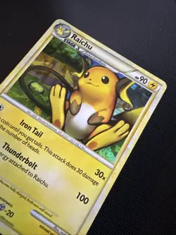 Pokemon TCG Raichu (HeartGold SoulSilver HGSS 10/123) Cracked Ice Holo NM - Image 2