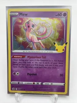 Pokemon TCG Mew Celebrations 011/025 Holo Holo Rare - Image 1