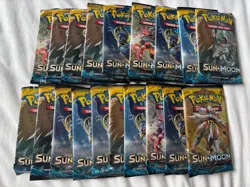 1 9 x Pokemon Sun and Moon Base Set Booster Packs - Image 1