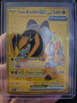 Pokemon Iron Boulder EX TCG Scarlet Violet Temporal Forces 217/162 Holo Card - Image 1