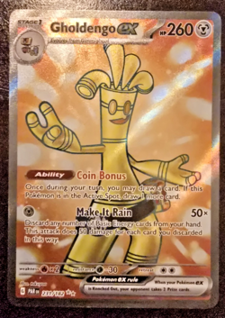 Gholdengo ex Card - Pokemon Paradox Rift 231/182 - Full Art Ultra Rare Holo MINT - Image 1