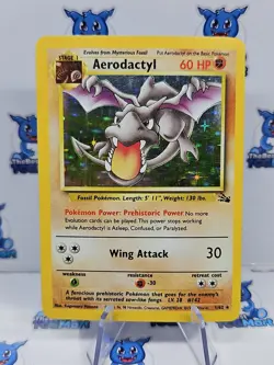 Pokemon - Aerodactyl 1/62 Holo - Fossil LP/MP - Image 1