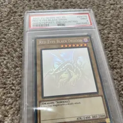 Yu-Gi-Oh Red Eyes Black Dragon, Ghost Rare 1st Edition GFP2-EN176 PSA 9 - Image 2