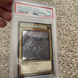 Yu-Gi-Oh Red Eyes Black Dragon, Ghost Rare 1st Edition GFP2-EN176 PSA 9 - Image 3