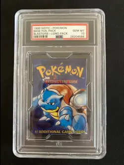 Pokemon Wotc 1999 Base Foil Pack Blastoise Sealed Long Pack Psa 10 Gem Mint - Image 1