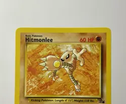 Hitmonlee 22/62 (LP/MP) Rare Fossil Unlimited 1996 WOTC Pokemon Card - Image 4