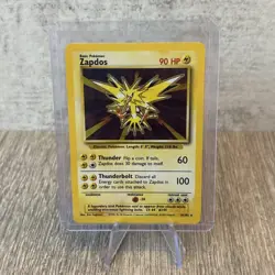 1999 Pokemon ZAPDOS Holo Basis-Set 16/102 Near Mint - Excellent Unlimited WOTC - Image 1