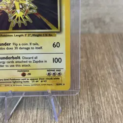 1999 Pokemon ZAPDOS Holo Basis-Set 16/102 Near Mint - Excellent Unlimited WOTC - Image 4
