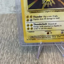 1999 Pokemon ZAPDOS Holo Basis-Set 16/102 Near Mint - Excellent Unlimited WOTC - Image 5