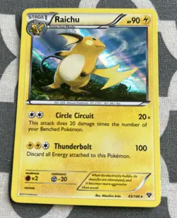 Raichu 43/146 Cosmos Holo Rare XY Base Set Pokemon TCG Near Mint NM - Image 1