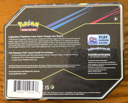 Pokemon TCG - Crown Zenith - Galarian Moltres Tin - Factory Sealed - Image 2