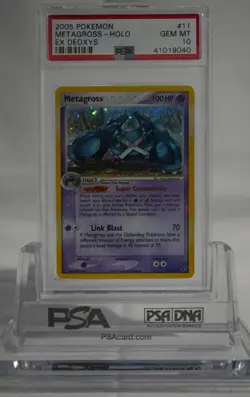 PSA 10 GEM MINT Pokemon METAGROSS Holo ex Deoxys 2005 - Image 1