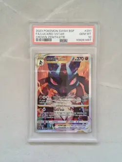 Lucario VSTAR SWSH291 Crown Zenith Black Star Promo PSA 10 Gem Mint Pokemon Card - Image 1