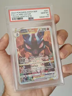 Lucario VSTAR SWSH291 Crown Zenith Black Star Promo PSA 10 Gem Mint Pokemon Card - Image 3