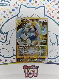 Pokemon Lugia V Star Full Art Gold SWSH Silver Tempest 211/195 MINT - Image 1