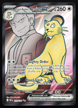 Team Rocket's Persian ex 219/182 Destined Rivals Ultra Rare NM Pokemon Card - Image 1
