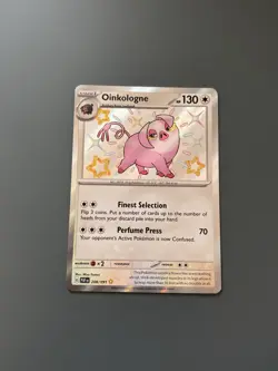 Pokemon TCG 2024 Paldean Fates: Oinkologne 208/091 Shiny Holo Card - Near Mint - Image 1