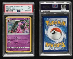 Espeon Pokemon Sword & Shield Black Star Promo PSA 9 MINT 14dq - Image 3