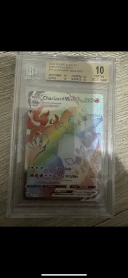 CHARIZARD VMAX 074 PSA 10 RAINBOW SECRET POKEMON CHAMPIONS PATH 074/073 SWSH - Image 1
