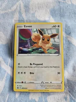 Pokemon Card Eevee SWSH212 Black Star Promo Holo Rare Near Mint - Image 1