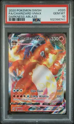 CHARIZARD VMAX 020/189 | PSA 10 | Darkness Ablaze Graded Pokemon Card - Image 1