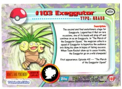 EXEGGUTOR #103 CROMO / CARD POKEMON TRADING CARDS 1999-2000 TOPPS - Image 2