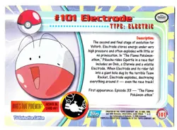 ELECTRODE #101 CROMO / CARD POKEMON TRADING CARDS 1999-2000 TOPPS - Image 2