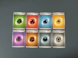 Pokemon TCG S&V 151 Set Of 8 Reverse Holo Energy Cards - LP/NM (All With Swirls) - Image 1