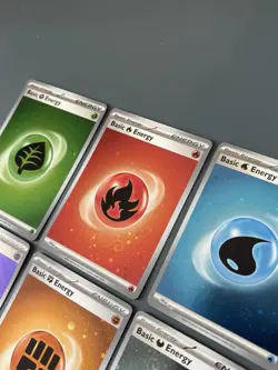 Pokemon TCG S&V 151 Set Of 8 Reverse Holo Energy Cards - LP/NM (All With Swirls) - Image 3