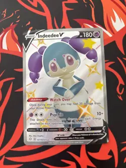Indeedee V SV114/SV122 - Shining Fates - Shiny Full Art Pokemon Card- PACK FRESH - Image 1