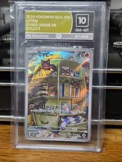 Graded Gem Mint 10 Litten Cyber Judge Temporal Forces Japanese Pokemon Card TCG - Image 1