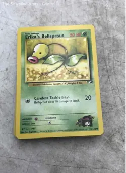 Pokemon Erika Bellsprout Lt. Surge Rattata Aipom Trading Cards Mixed Lot - Image 1
