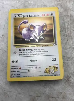 Pokemon Erika Bellsprout Lt. Surge Rattata Aipom Trading Cards Mixed Lot - Image 2