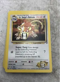 Pokemon Erika Bellsprout Lt. Surge Rattata Aipom Trading Cards Mixed Lot - Image 5