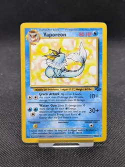 Vaporeon 28/64 Non Holo Jungle Set Rare Pokemon Card LP/Played - Image 1