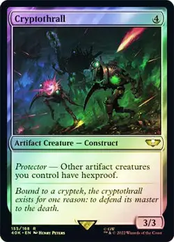 New NM+ MTG Surge FOIL CRYPTOTHRALL Warhammer 40,000 Commander #155 Magic Card - Image 1