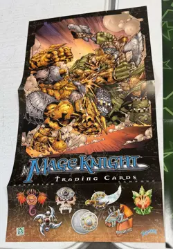 Vintage Trading Card Poster Lot of 3 - Neopets TCG, Mage Knight, Topps Football - Image 2