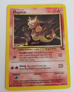 Pokemon Card Magmar 39/62 Fossil - Image 1