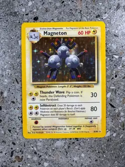 Pokemon TCG Cards Magneton 9/102 Base Set Holo Rare EXC - Image 1