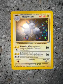 Pokemon TCG Cards Magneton 9/102 Base Set Holo Rare EXC - Image 3