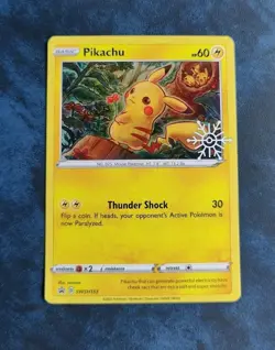 Pikachu SWSH153 Black Star Promo Snowflake Stamped Pokemon Card Nintendo 2022 - Image 1