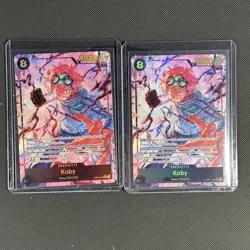 One Piece TCG Koby Secret Rare Card Op-11-119 English Edition x 2 - Image 1