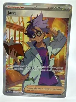 Jacq 236/198 Full Art Scarlet and Violet Pokemon Card Holo Pack Fresh NM/Mint - Image 2
