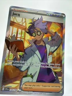 Jacq 236/198 Full Art Scarlet and Violet Pokemon Card Holo Pack Fresh NM/Mint - Image 3