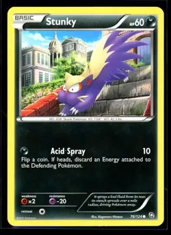 2012 Black & White - Dragons Exalted Stunky #76 Non Holo Pokemon Card - Image 1