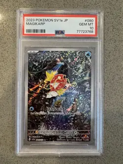 PSA 10 Magikarp Triplet Beat 080/073 AR SV1a Full Art JAPANESE Pokemon Card - Image 1