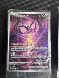 Pecharunt SVP129 Pokemon Center Stamped Black Star Promo Card (Sealed) - Image 2