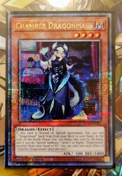Chamber Dragonmaid (Quarter Century Secret Rare) - RA04-EN032 - Yu-Gi-Oh TCG - Image 1
