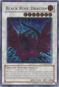 Yugioh! LP Black Rose Dragon - CSOC-EN039 - Ultimate Rare - Unlimited Edition Li - Image 1