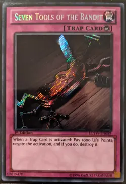 YuGiOh Seven Tools of the Bandit Secret Rare 1st Edition LCYW-EN089 - Image 1